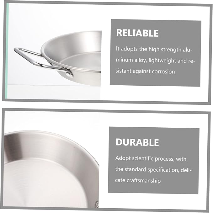 Stainless Steel Double Handle Snack Bowl Serving Tray for French Fries Fried Chicken Appetizers for Home Parties Catering Use