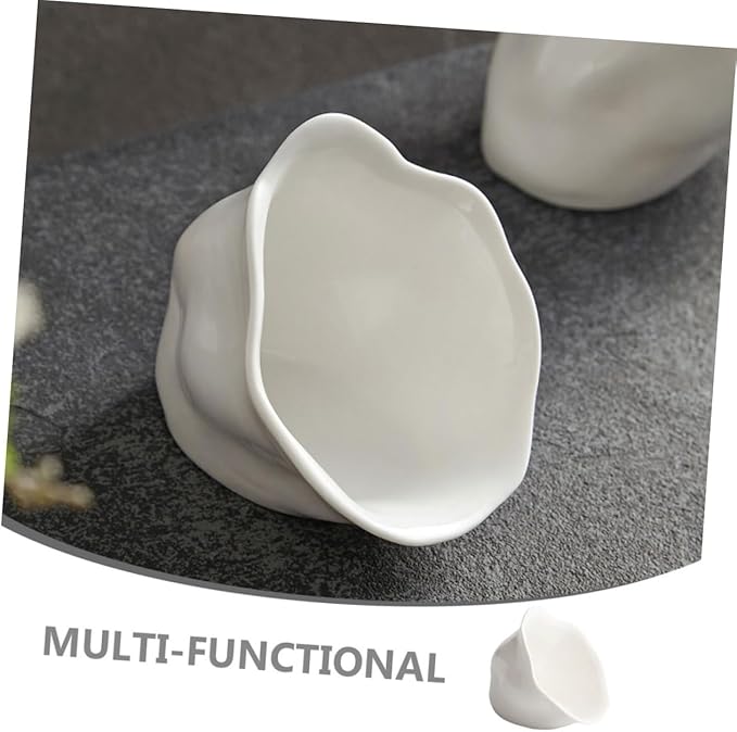 Flower-shaped Ceramic Appetizer Plate for Dipping Sauces and Seasoning Unique Snack Dish for Home and Restaurant Use Easy to Clean and for Everyday Meals