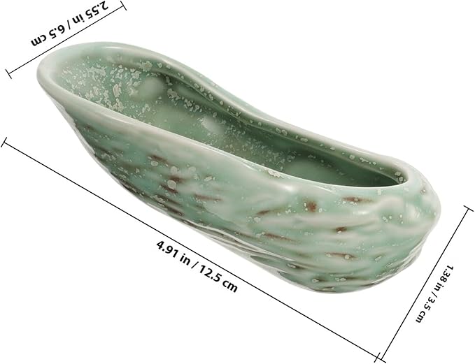 BESPORTBLE Ceramic Oyster Shell Plate Lightweight Food Storage Dish for Appetizers Sauces Caviar and Desserts Smooth Surface Easy to Clean Dishwasher Safe Vintage Style Serving Plate