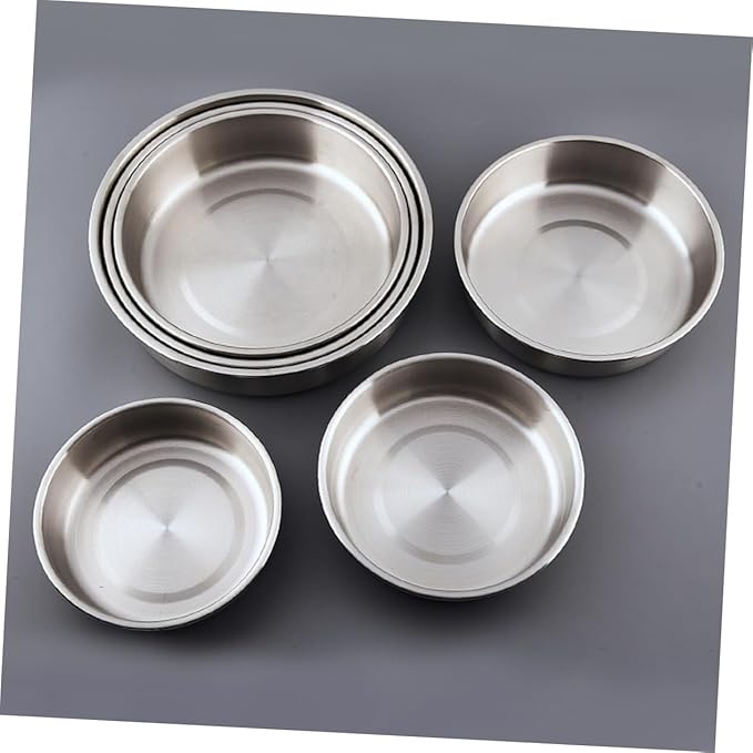PRETYZOOM Stainless Steel Serving Tray Food Plate for Pasta Desserts Fruits Easy to Clean for Restaurants Buffets Parties