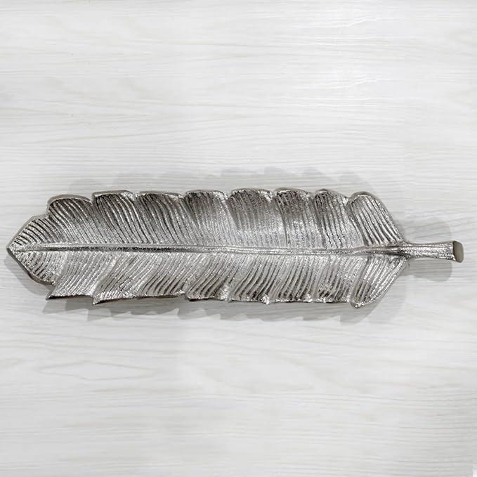BBH Home's Handmade Silver Novelty Shaped Aluminium Tray 15.78 x 3.74 x 1.18 AMBBVK033AB2020
