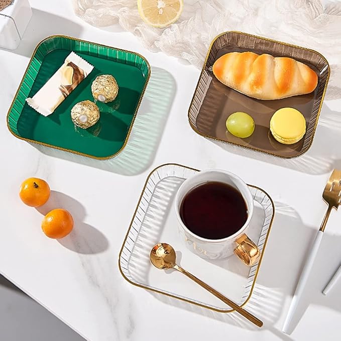 Dipping Sauce Bowls Appetizer Bowls Eight-piece Creative Modern Snack Plate Fruit Snack Plate Dining Table Spit Bone Plate Household Desktop Garbage Plate Ceramic Dip Bowls Dipping Sauce Bowls (Color