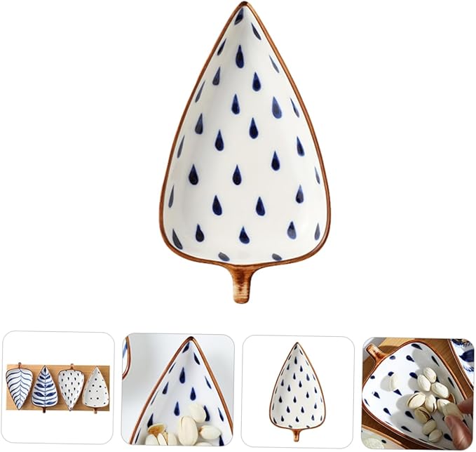 Creative Leaf Shaped Snack Dish Premium Food Serving Plate for Appetizers Sauces Desserts Easy to Clean Tableware for Home Restaurants