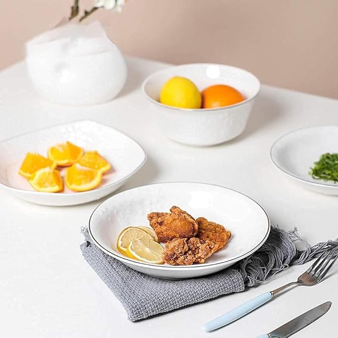 Dinnerware Sets - Luxury Gift Dishes Service Set, Ceramic Dinnerware Set, Plates/Bowls/Dish/Tablespoon 38-Piece Tableware Porcelain Combination Set-Family Party Restaurant Service for 8