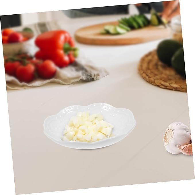 Healifty 2sets Ceramic Appetizer Plates Multi Purpose Sauce Dishes for Dips Snacks Seasoning Easy to Clean Stackable for Tea Dinner Parties 2pcs*2