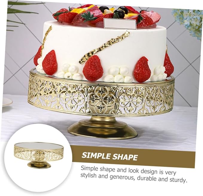 PRETYZOOM European Style Cake Serving Tray Elegant Food Storage Plate for Desserts Pastries and Snacks for Parties and Gatherings