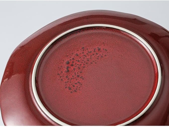 SONGCHAO Party Supplies Red Plate Ceramic Dish Plate Home Moving Tableware Festive Dinner Plate Party Plates (Size : Small)
