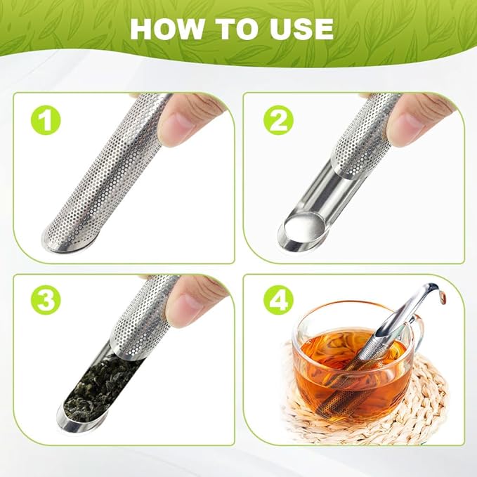 Tea Strainers for Loose Tea, Upgrade Stainless Steel Tea Diffuser Extra Fine Mesh Tea Infusers for Loose Tea Stainless Steel Tea Infuser Mesh Strainer with Large Capacity for Loose Tea Coffee (1Pack)