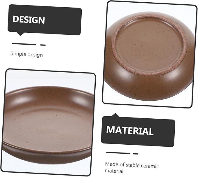 Mikinona Ceramic Serving Tray Round Appetizer Plate for Snacks Dips and Sauces Sturdy Earthenware for Parties and Restaurants 10-inch Size