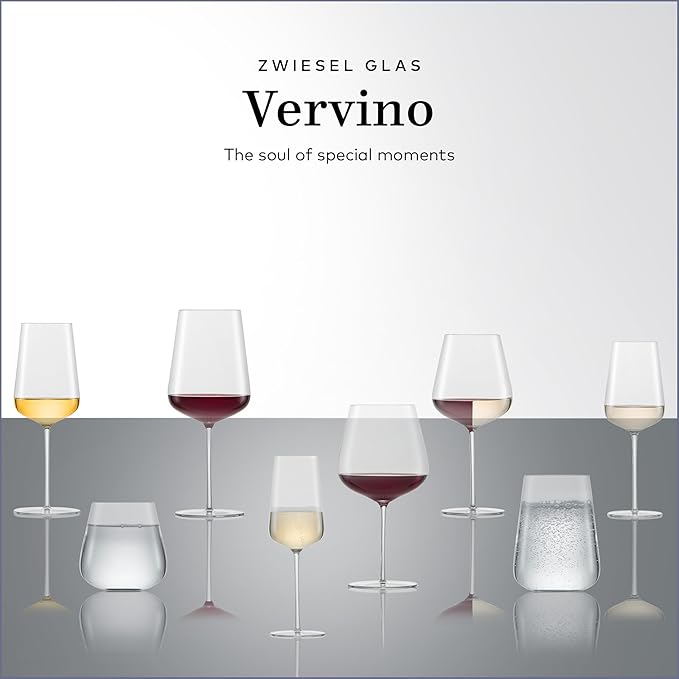 Zwiesel Glas Vervino Burgundy Red Wine Glass (Set of 6), Burgundy Glasses for Red Wine, Dishwasher-Safe Tritan Crystal Glasses, Made in Germany (32 Ounce)