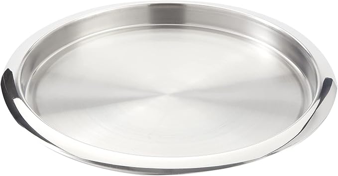 American Metalcraft SSBT14 Stainless Steel Round Bar Serving Tray, Silver, 14-Inches