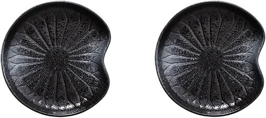 Sauce Dish Household Ceramic Plate Small Dish Plate Creative Dim Sum Plate Delicate Dip Plate Restaurant Tableware Snack Plate(E)