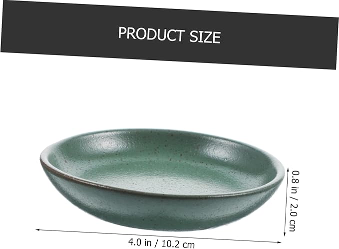Amosfun Ceramic Appetizer Plates Set of 4 Round Wear-Resistant Snack Serving Dishes Shallow Dinner Plates for Sauces Dips and Side Dishes for Restaurants and Parties