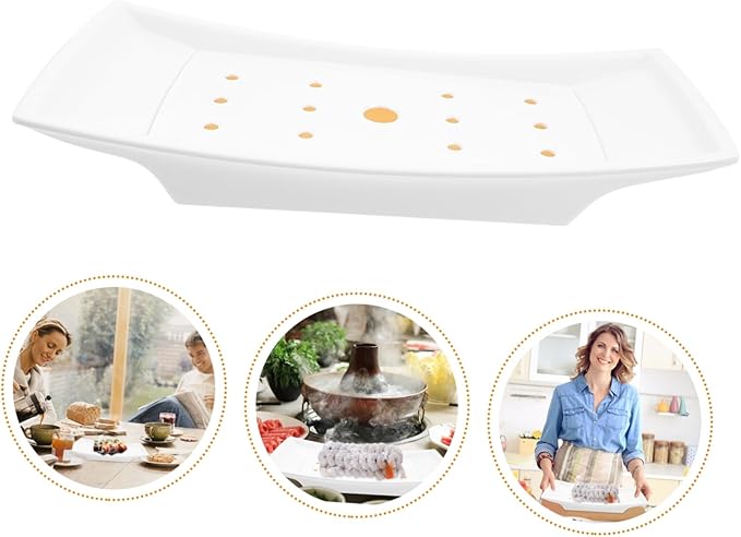 1Pc Dry Ice Food Plate Creative Serving Tray for Restaurants and Parties Design for Fresh Food Presentation