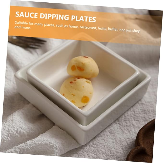 2pcs Snack Plate Sauce Plate Plates for Home Household Seasoning Plate Condiment Plates Sauce Serving Dish Appetizer Plates Kitchen Gadget Small Snack Dish Kitchen Supplies