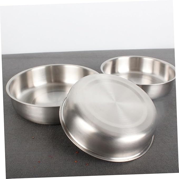 PRETYZOOM Stainless Steel Serving Tray Food Plate for Pasta Desserts Fruits Easy to Clean for Restaurants Buffets Parties