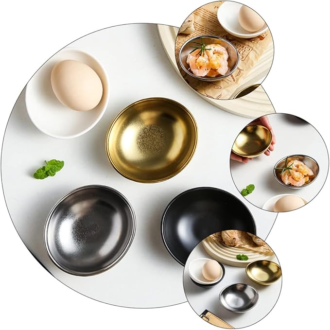 Alipis 4pcs Assorted Color Seasoning Dishes for Sushi and Condiments -shaped Small Plates for Vinegar Sauce and Dipping Sauces for Appetizers and Table Settings