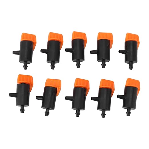 10 Pieces Drip Emitter,Adjustable Flag Irrigation Dripper for Garden Trees and Shrubs Watering,for Succulents Plants Lawn Flower Irrigation System