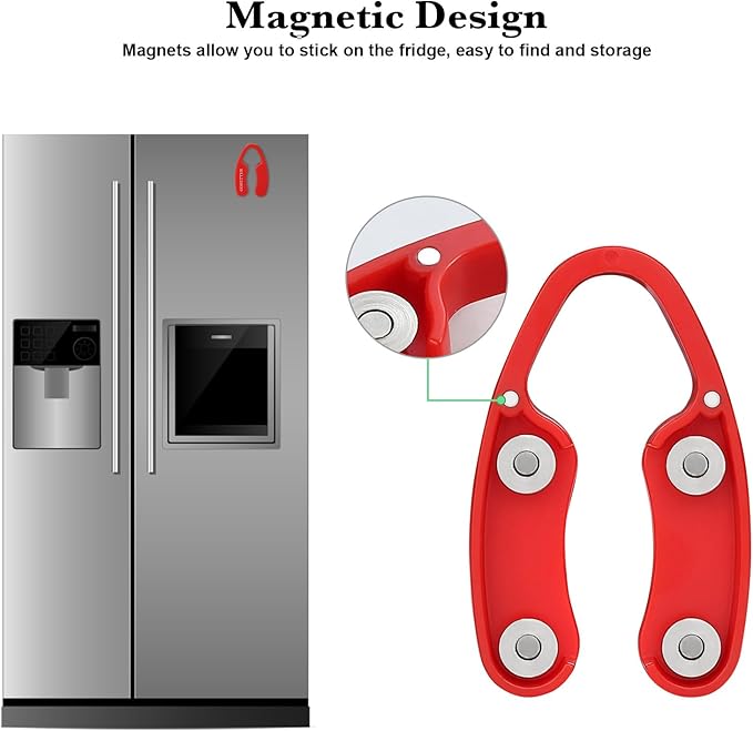 GOBETTER 2 Pcs Wine Foil Cutter Magnetic Design, 4 Stainless Blades Foil Remover Wine Bottles Opener Accessory, Removes Foil Top Effortlessly for Wine Lovers, Red