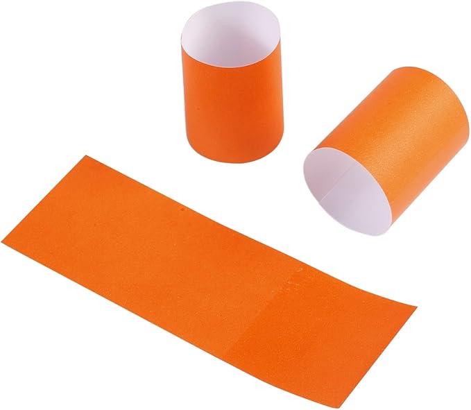 Gmark Paper Napkin Band Box of 2500 (Orange), Paper Napkin Rings self Adhesive GM1061
