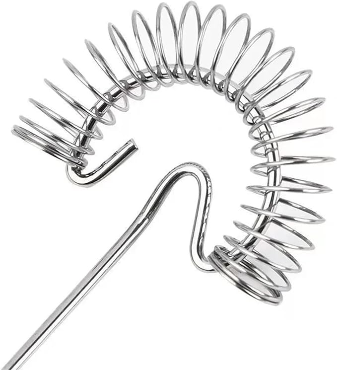 Stainless Steel Egg Whisk, Spring Wire Mixer, Hand Held Egg Beater, Kitchen Cooking Tool, 10.61 Inch Length(2 pack)