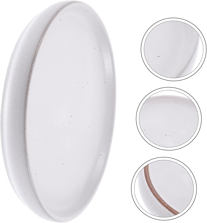 Luxshiny Ceramic Appetizer Dish Retro Food Plate for Snacks Elegant Serving Tray for Parties and Daily Use Smooth Bottom Dinnerware for Fruits and Appetizers Classic Design