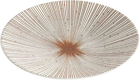 Kitchen Plates Ceramic Ramen Bowl Sushi Nut Plate Round Porcelain Plate Suitable for Refrigerator Dishwasher Oven Microwave White Restaurant Plates(White,Large)