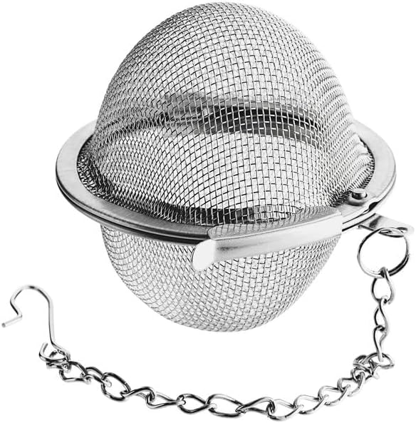 2-Inch Round Stainless Steel Tea Ball Infuser, Silver, 12-Pack