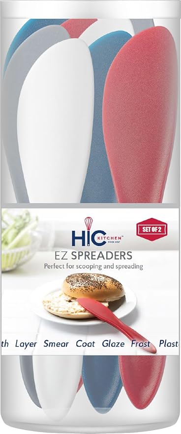 HIC Kitchen EZ Spreaders, BPA Free, Display of 16 Pairs of Spreaders