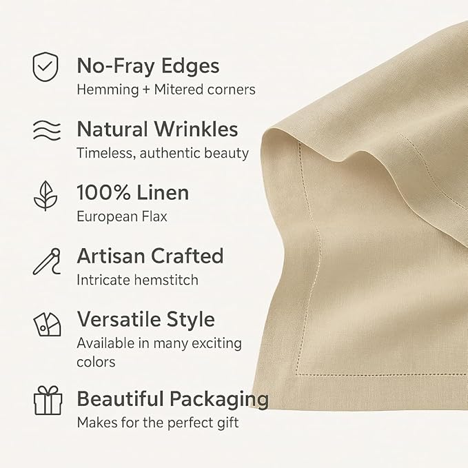 Home Ekaa Light Blue 100% Pure Linen Table Runner 72 inches – Hemstitch Coffee Table Runner 14x72 Inch Ideal for Dresser and Coffee Tables – Fall, Christmas, Winter, Holiday & New Year- Elara