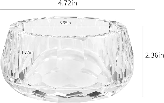 Crystal Candy Dish Hand-Cut Decorative Bowl W4.7 x H2.4 for Home Decor, Comes With Gift Box