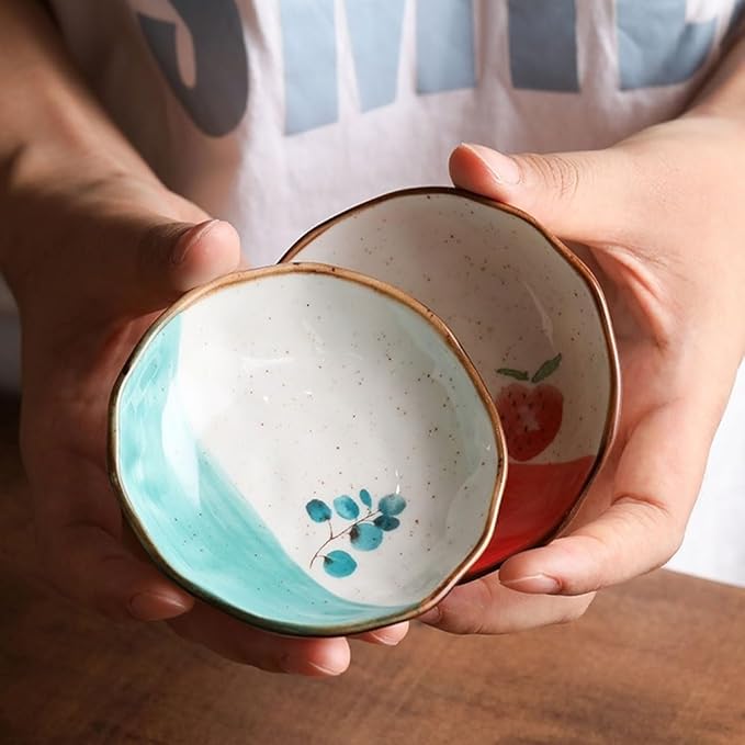 FAREWELL Dipping Bowls Dip Bowl Ceramic Soy Sauce Dishwashing Dish Condiment Soy Sauce Vinegar Sushi Appetizer Plate Or Condiment Appetizer Bowls (Color : B)