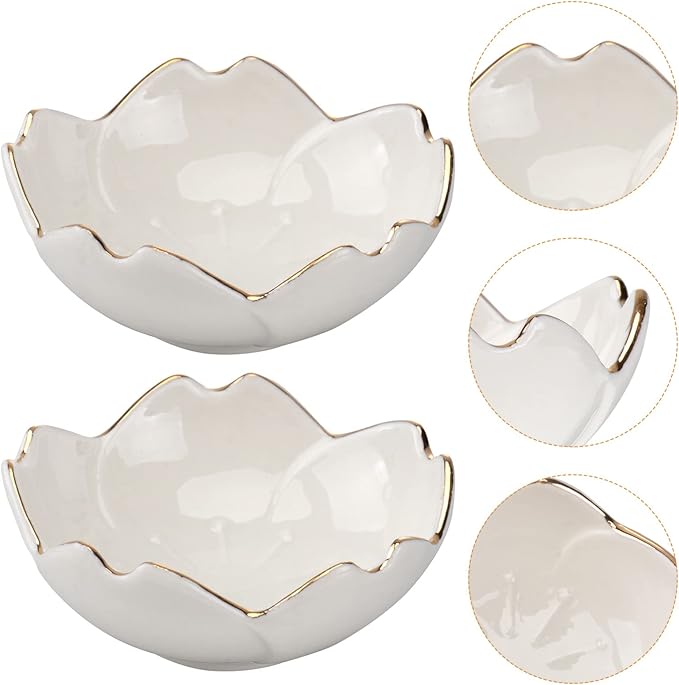 bowls,salad bowls,soup bowls, 2pcs Sauce Dishes Ceramic Seasoning Dipping Bowl Flower Shape Sushi Soy Dipping Bowl Appetizer Plates Serving Dish for Kitchen Home (Blue) Sushi Plates (Color : White,