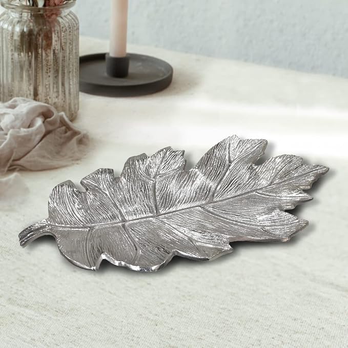 BBH Home's Handmade Silver Novelty Shaped Aluminium Tray 8.26 x 4.13 x 0.9 AMBBVK053AB2020