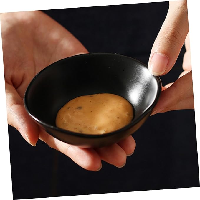 4pcs Ceramic Dipping Plates Mini Sauce Dishes for Appetizers Flavor Serving Tray Versatile Seasoning Dishware Set