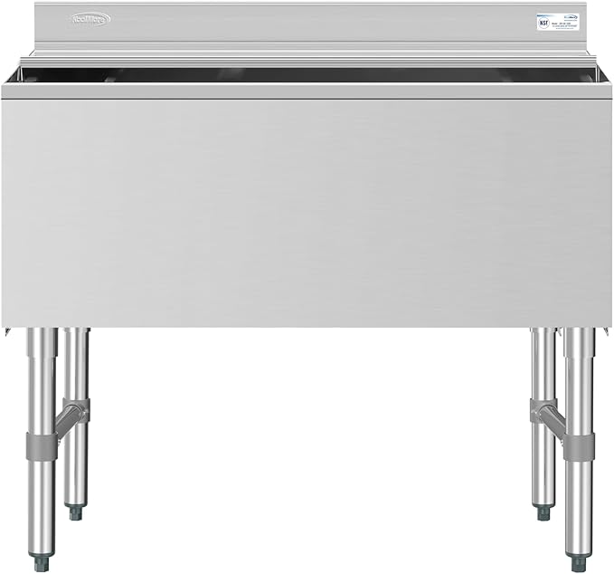 KoolMore 36 Inch Commercial Stainless Steel Underbar Ice Bin with Siding Lid, NSF Certified (KM-UIB-1836)