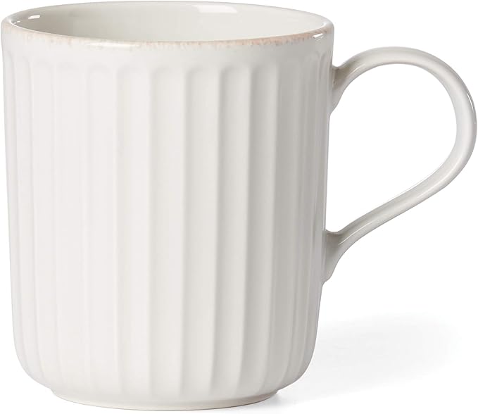 Lenox French Perle Scallop Mug, 1 Count (Pack of 1), White