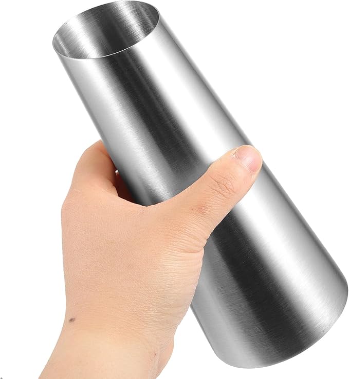 Stainless Steel Metal Vase Decorative Flower Bottle Tabletop Ornament for Home Office Garden Decor Modern Silver Desktop Arrangement