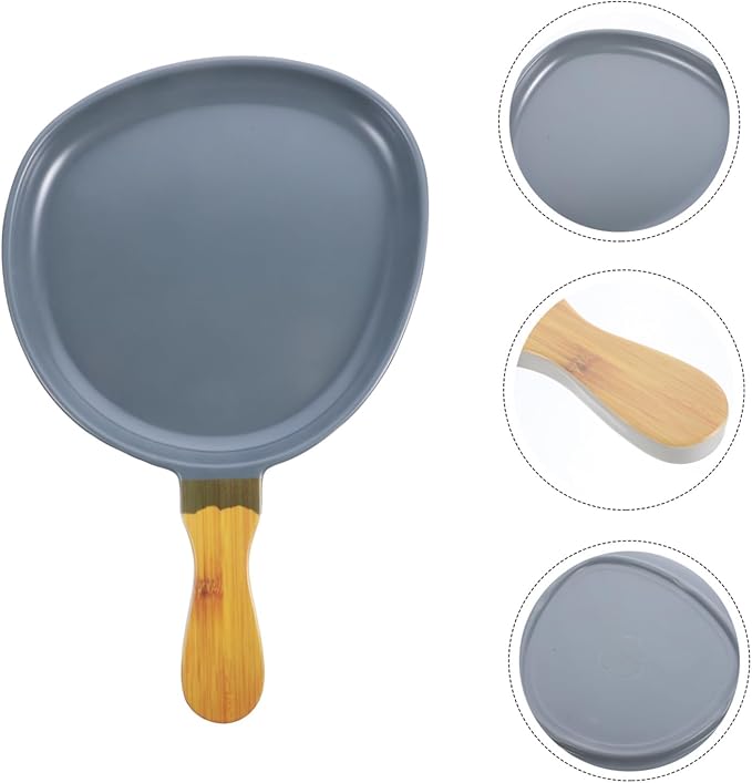 Mobestech Retro Japanese Style Plate Handle Nordic Vintage Serving Dish Ceramic Food Tray for Appetizers Microwaveable Dining Plate for Restaurant and Home