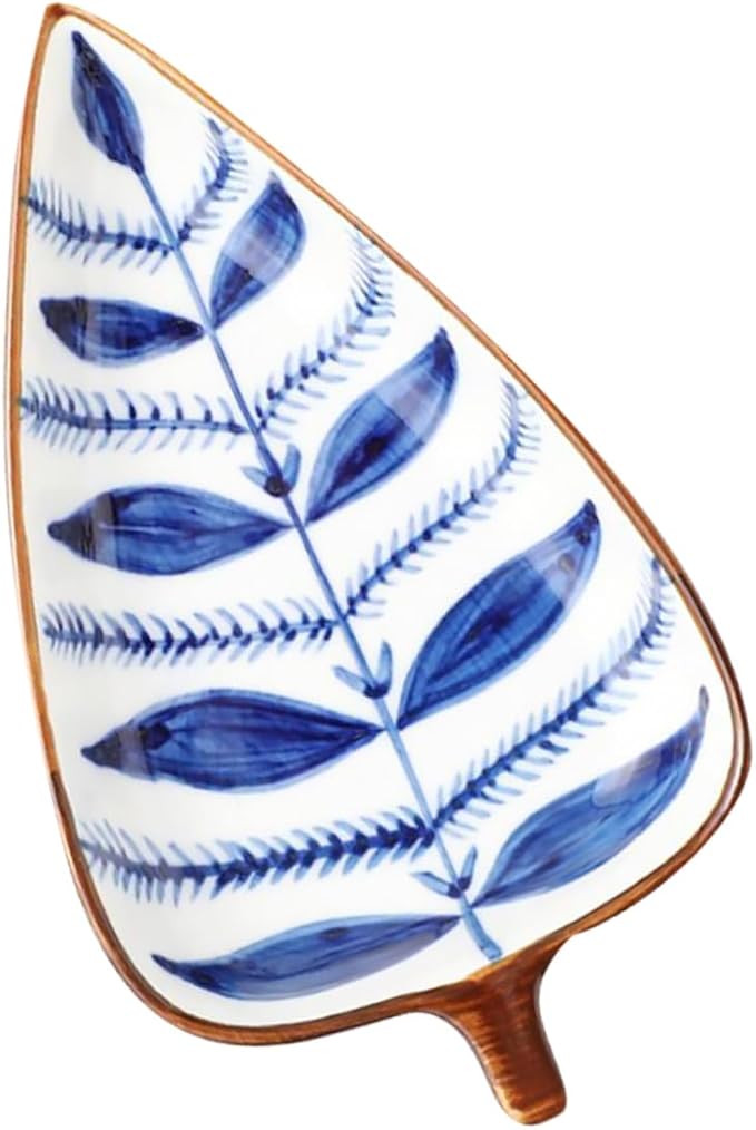 Ciieeo Leaf Shaped Ceramic Dipping Bowls Versatile Seasoning Dish Snack Plate for Appetizers Fruits and Condiments Unique Design for Home Parties Outdoor Events Random Pattern