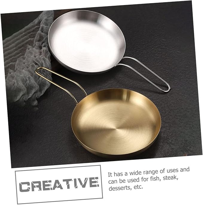 Zerodeko Stainless Steel Food Serving Tray Snack Platter for Appetizers Desserts Pizza Smooth Edges Design for Home Restaurant Use