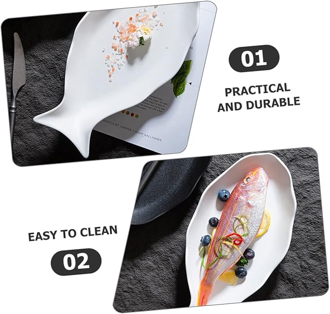 Unomor Ceramic Steamer and Roaster Plate Creative Shape Frosted Design for Home and Restaurant Decorative Appetizer Stand