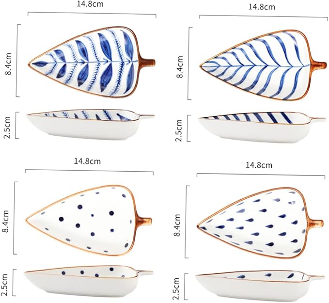 3Pcs Random Style Ceramic Snack Food Plates Versatile Seasoning Dish for Sauces Condiments Appetizers Dips for Storing Chili Powder Sauce Mustard More