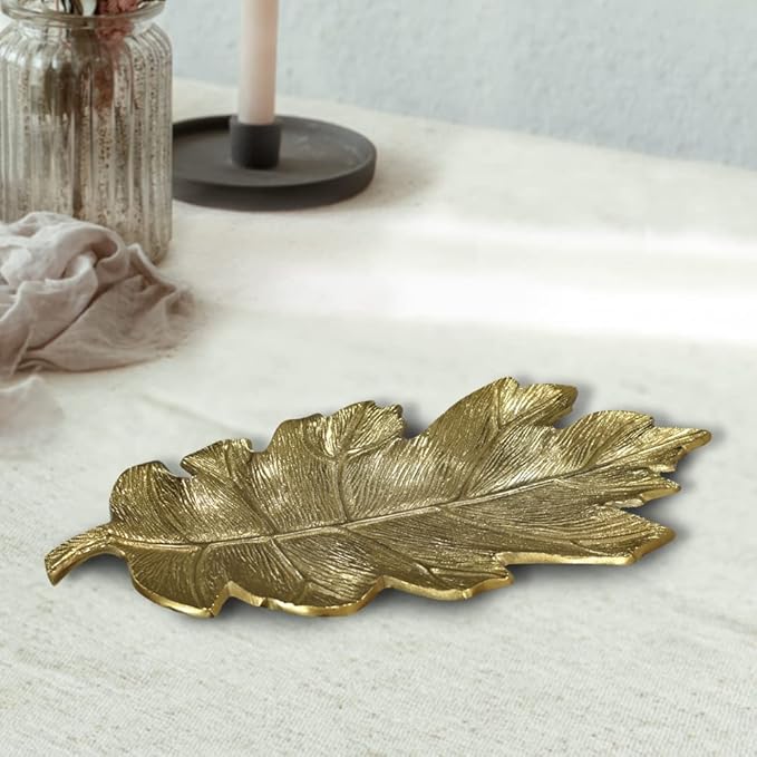 BBH Home's Handmade Gold Novelty Shaped Aluminium Tray 8.26 x 4.13 x 0.9 AMBBVK053AB2020