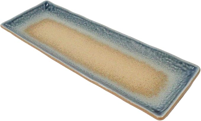 Ebros Gift Artistic Blue River Ao Nagashi Collection Dinnerware Serveware Kitchenware Set Asian Japanese Restaurant Supply (Pack Of 5 Rectangular Serving Platter 14" L)