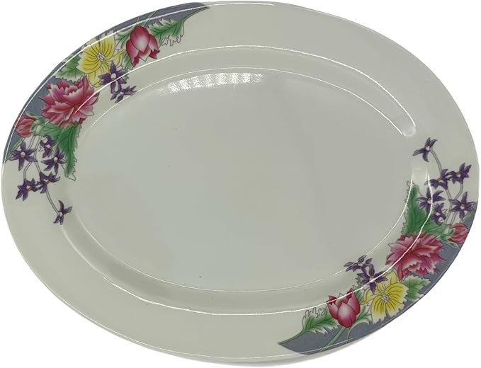 Mystic Romance Melamine 12-Piece Accent Plates, Lightweight Melamine Material (White)