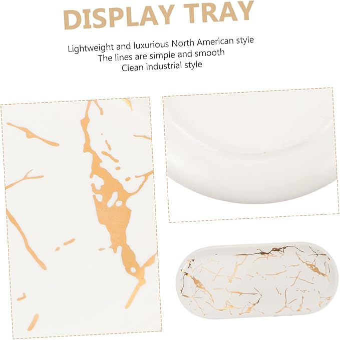 Alipis 1Pc Elegant Marble Pattern Ceramic Food Plate for Sushi Appetizers and Dishes for Home Restaurant and Party Serving Easy to Clean with Smooth Surface