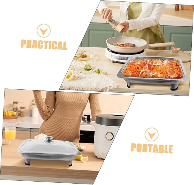 Veemoon Buffet Serving Tray with Lid Chafing Dish for Catering Food Serving Tray for Parties Gatherings and Events