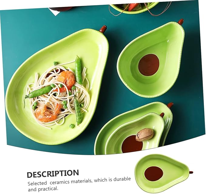 Avocado Shape Ceramic Plate Appetizer Plate Creative Ceramic Tableware