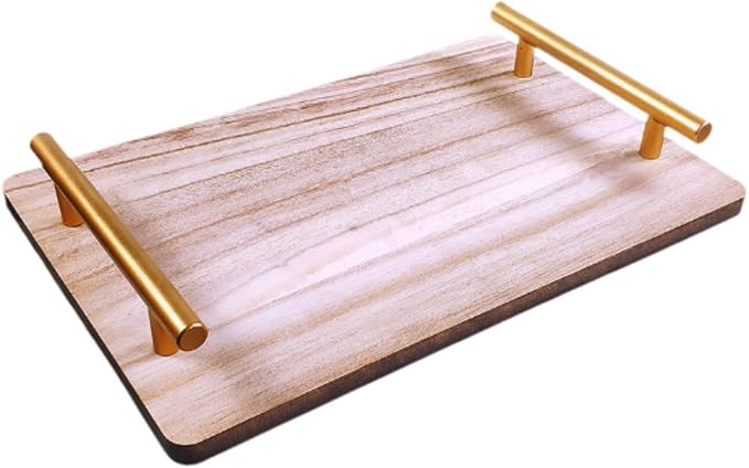 Elegant Donut Serving Tray with Convenient Handle for Desserts, Golden